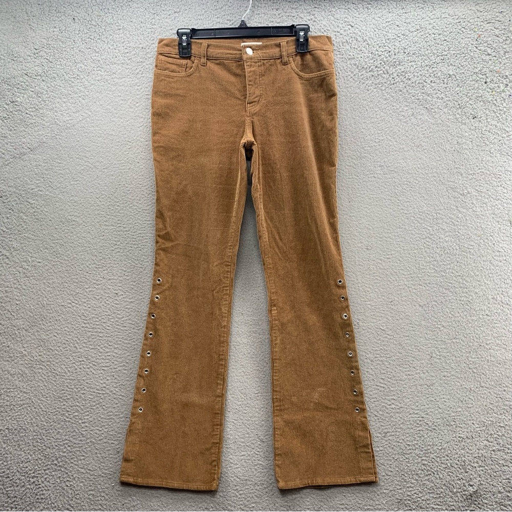 MOSCHINO Women’s Flared Bootcut Corduroy Trousers Pants Tan Brown Cotton Size 28